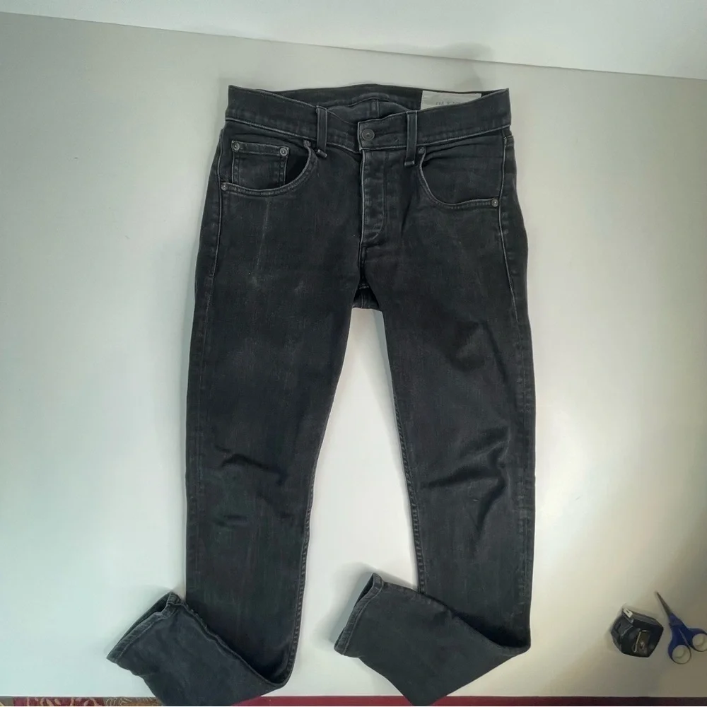 Rag & Bone Fit 1 Extra Slim Skinny Fit Black Authentic Stretch Jean - Picture 5 of 17